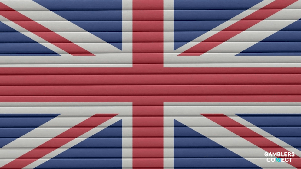 The UK flag background, symbolizing Sweepmate's entry into the British iGaming sector with a Gambling Commission license.