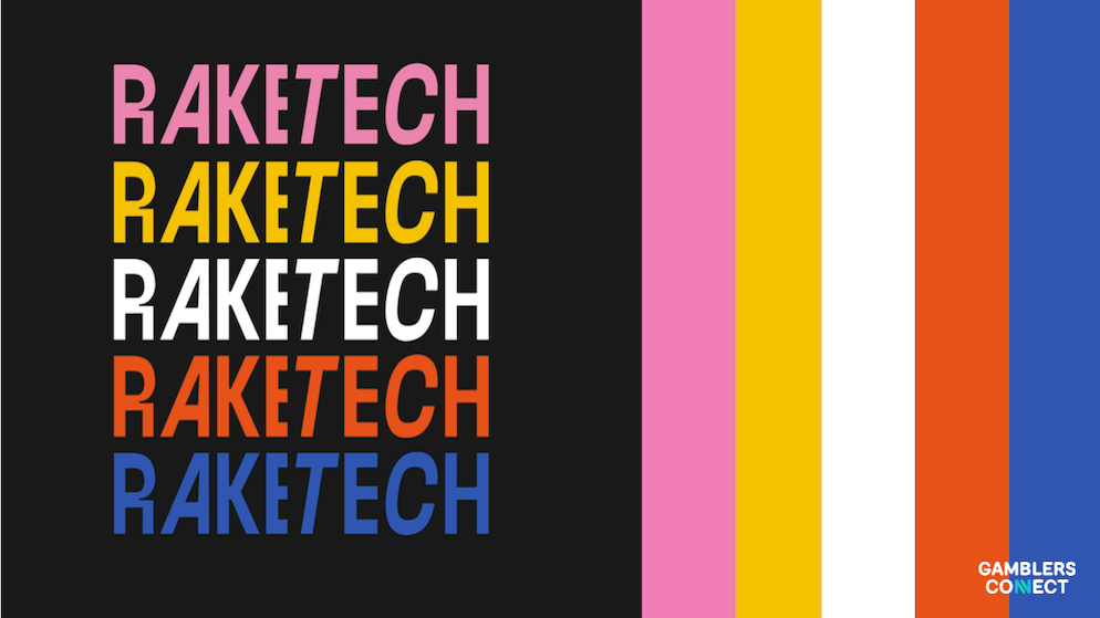 Graphic illustrating financial growth, showing an arrow pointing up at 80%, representing Raketech's Organic Publisher Network revenue increase.