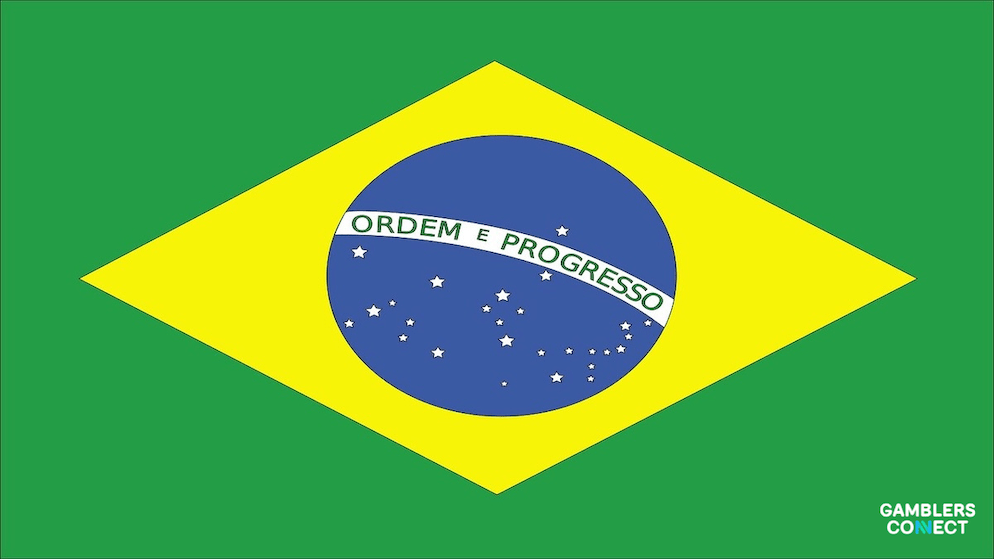 The national flag of Brazil, representing the country's booming regulated online gambling market.