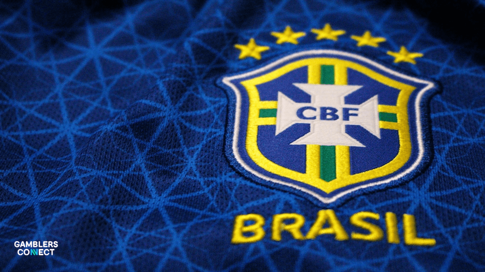 Detail of the Brazil national jersey texture, symbolizing the modernization of the country's football infrastructure.