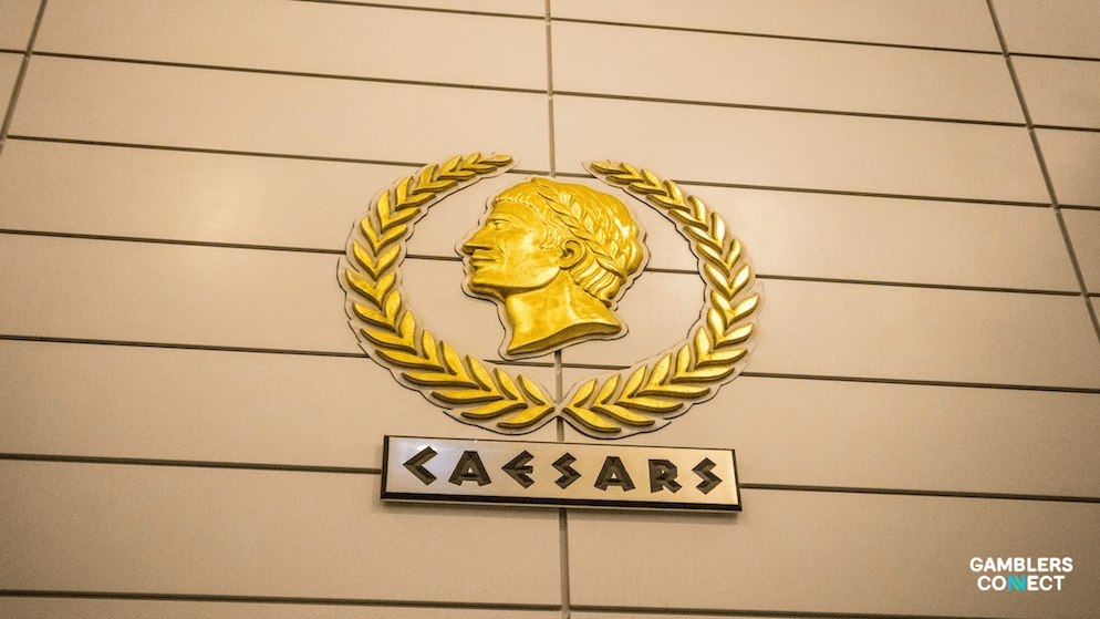 The Caesars Entertainment logo, symbolizing the casino giant’s strategic decision to partner with Hacksaw Gaming to integrate their popular slots into the US iGaming market.