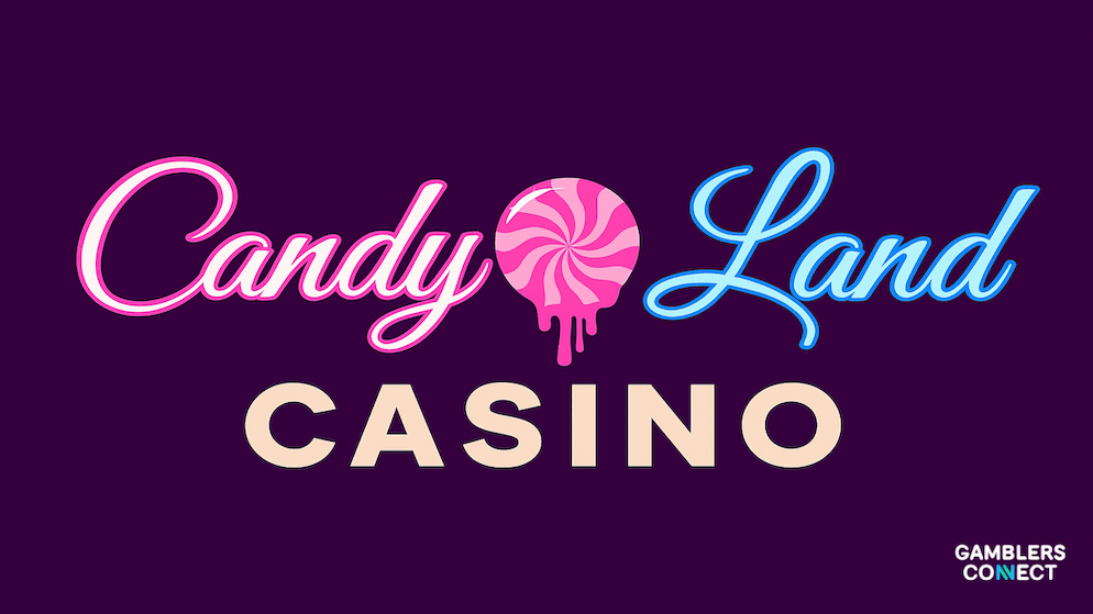 Candyland Casino logo on a purple background