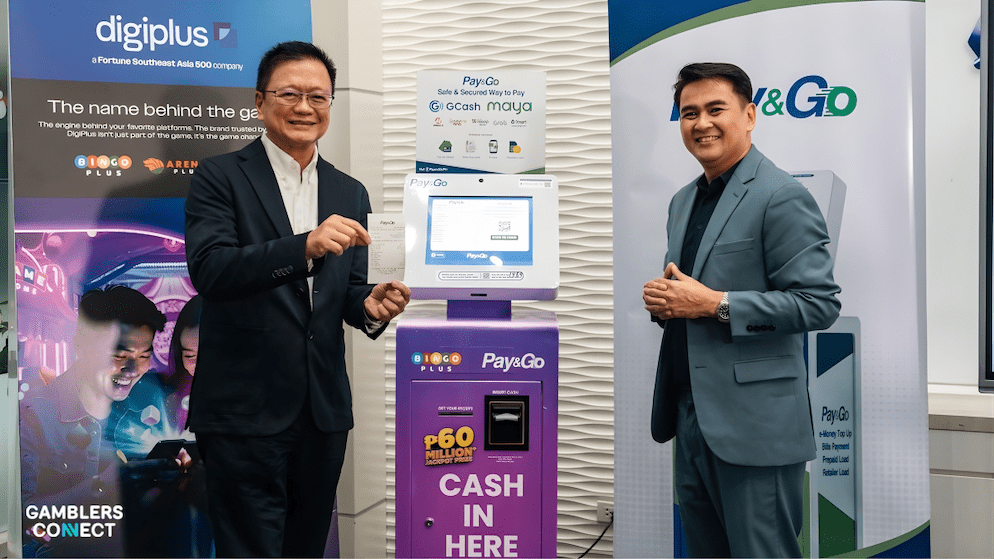 A close-up of the Pay&Go kiosk interface, highlighting the new secure payment method for digital gaming wallets.