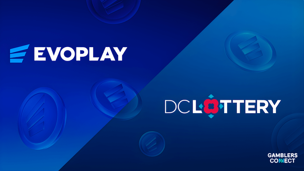 Visual representation of the new collaboration between Evoplay and the DC Lottery in the U.S. market.