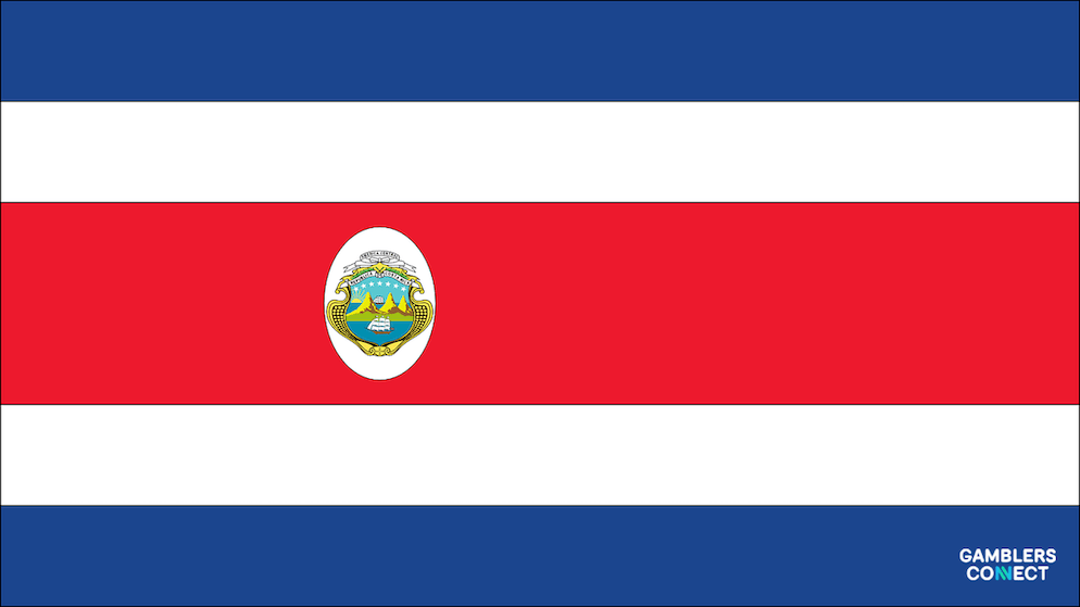 The national flag of Costa Rica, symbolizing the state's effort to regain control over the gaming market through the Social Protection Board (JPS).