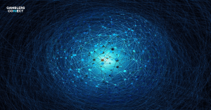 Abstract blue network representing complex, fragmented iGaming regulations, with a central node of clarity, relating to 1xBet's call for unified standards.