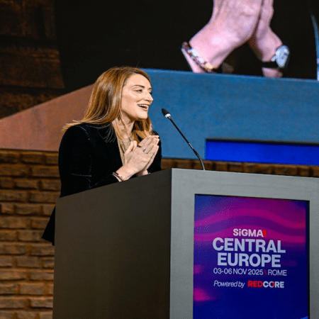 Roberta Metsola at SiGMA Central Europe in Rome