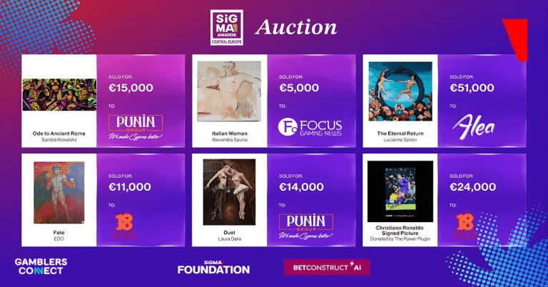 SiGMA Central Europe B2B Awards Auction Brings in a Whopping €120,000 for the SiGMA Foundation