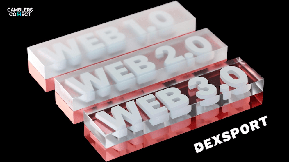 Visual representation of the technological leap from Web 2.0 to Web 3.0, signifying the fundamental change in player experience led by platforms like Dexsport.