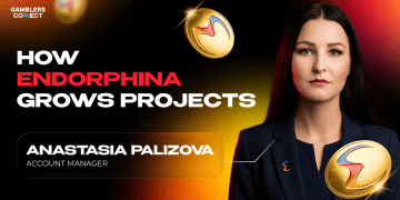 A promotional image depicting Anastasia Palizova from Endorphina