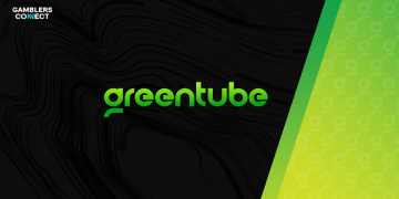 A digital partnership graphic displaying the Greentube and Brazino777 logos against a backdrop of the Brazilian flag and digital slot reels.