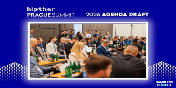Promotional banner for the HIPTHER Prague Summit 2026 displaying a crowded conference hall and text reading "2026 AGENDA DRAFT", celebrating the 10-year anniversary.