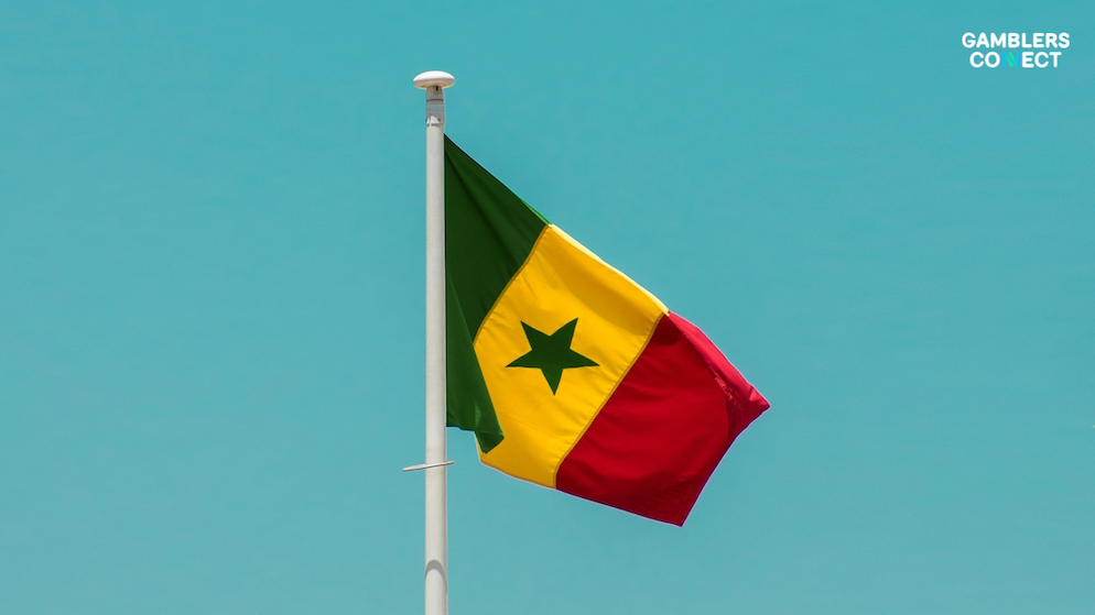 The exterior of a Senegal National Lottery (LONASE) betting shop in Dakar.
