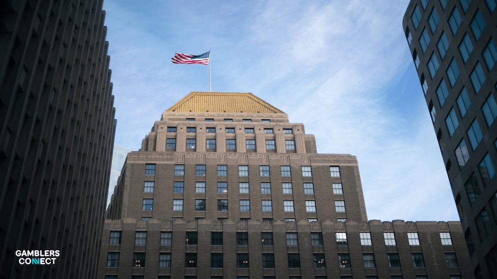 A close-up of a casino roulette wheel, symbolizing the Attorney General's argument that Kalshi's event contracts constitute unlicensed gambling.