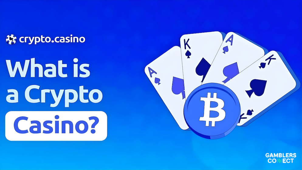 Visual representation of crypto gambling featuring a Bitcoin token and playing cards, illustrating the educational resources and "red flag" breakdowns provided by the Crypto.Casino platform.