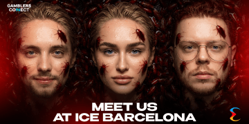 A digital rendering of the Endorphina exhibition stand at ICE Barcelona designed to look like an apartment infested with cockroaches.