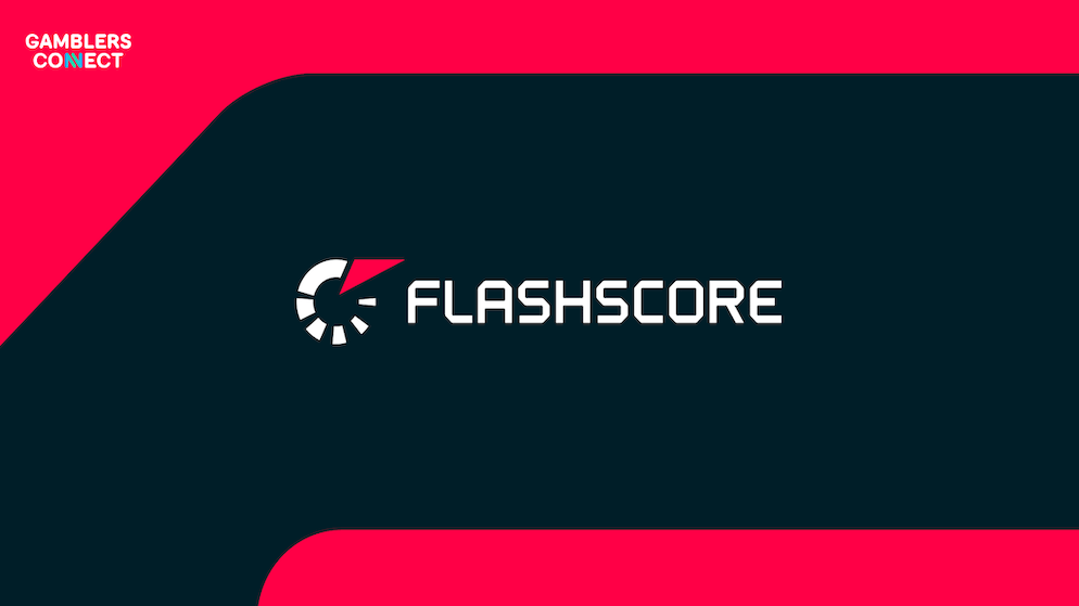 A graphic representation of the Flashscore brand identity, highlighting its role as the leading platform for real-time sports updates.