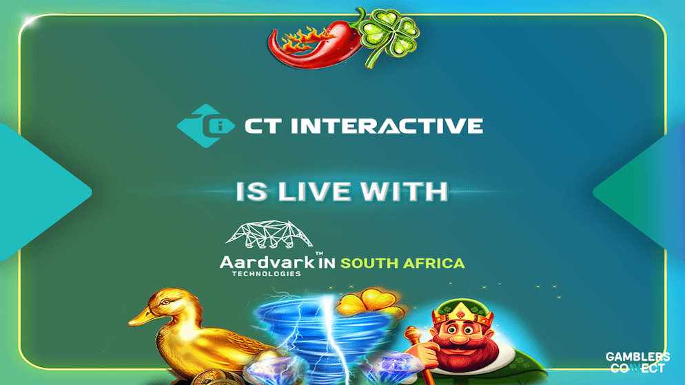 Visual collage of CT Interactive slot characters including a golden duck, a chili pepper, and a king, representing the new games available on the Aardvark platform.