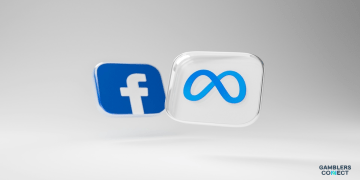 3D rendered logos of Facebook and Meta floating on a white background, representing the platform criticized by Dutch trade group VNLOK for hosting illegal gambling ads.