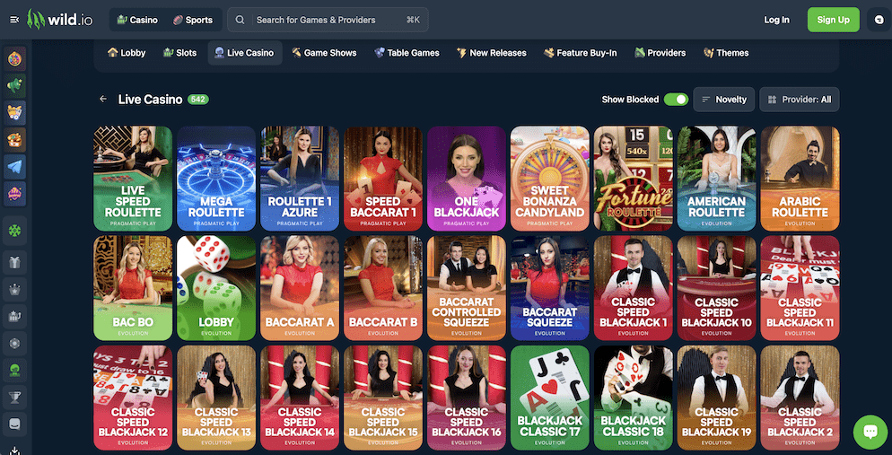 Wild io casino live casino