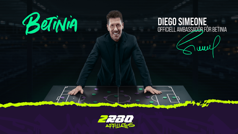 Tactical football management board inspired by Diego Simeone's coaching style, featuring the Betinia five-tier career progression path.