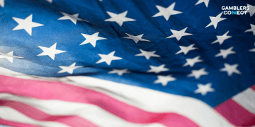 An American flag representing the National Indian Gaming Association's D.C. Summit.