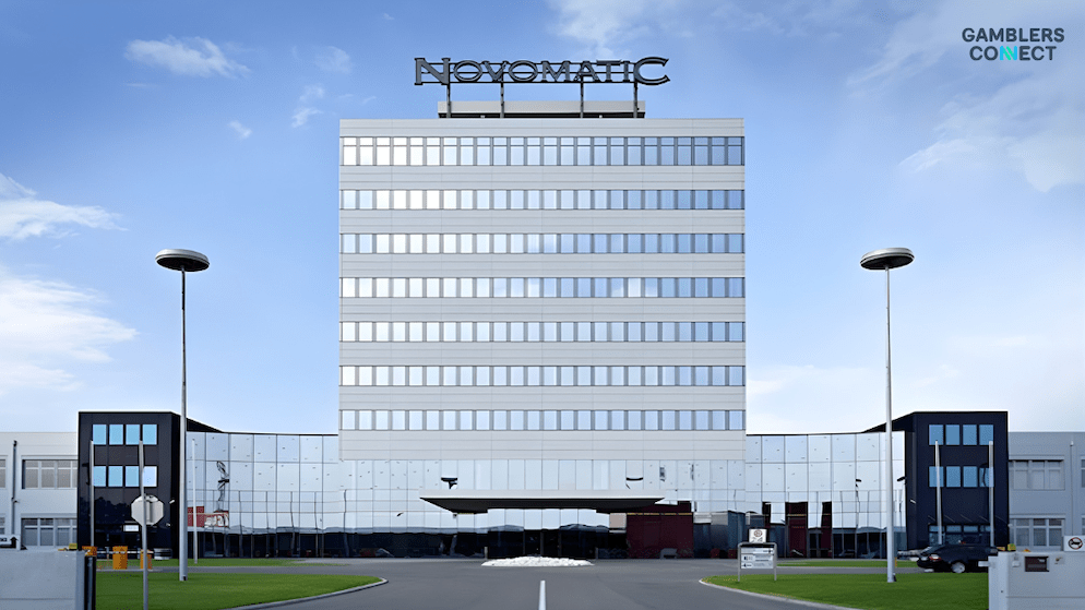 A flag representing international expansion and Novomatic's strategic focus on the Australian and Asian gaming market with the Ainsworth Game Technology acquisition.