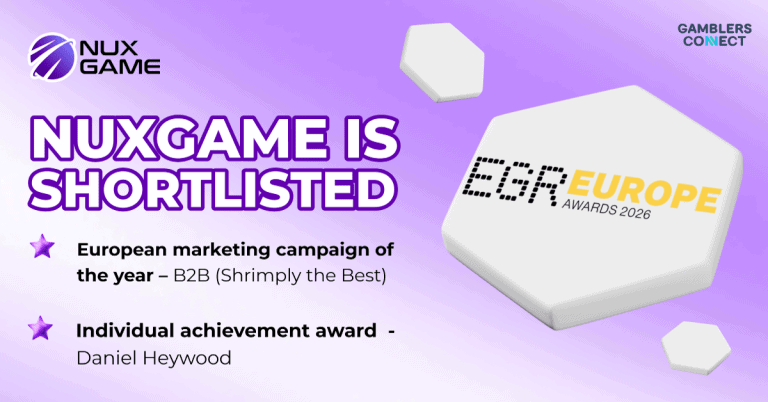 NuxGame Lands Dual Shortlist at Prestigious EGR Europe Awards 2026