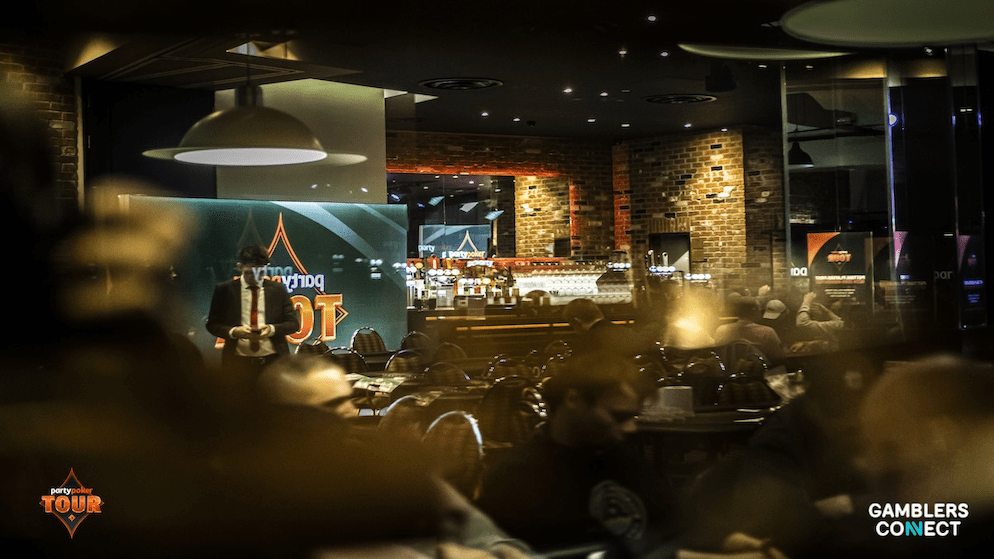 Poker players competing in the £100,000 GTD Main Event at the PartyPoker Tour in South Yorkshire.