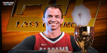 High-stakes pro Shannon Shorr in a red jersey, a staple of the global high roller poker circuit and three-time WSOP winner.