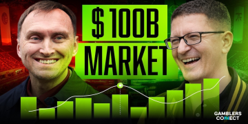A YouTube-style thumbnail featuring Marek Suchar and Yevhen Krazhan with a large "$100B MARKET" text overlay and a green growth chart.