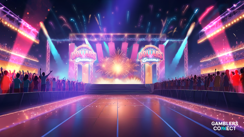 The official Dollars & Dreams™ brand logo set against a high-impact, colorful background representing modern iGaming innovation.