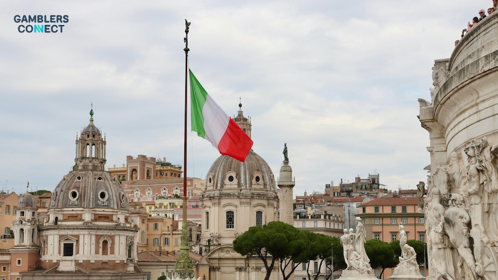 A close-up view of the historic architecture in Rome, representing the cultural and regulatory hub of the Italian gaming industry.