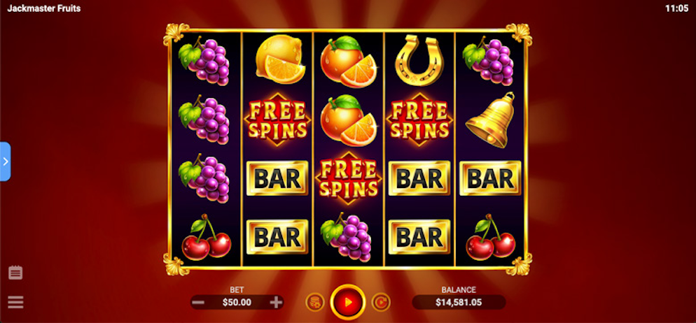 Jackmaster Fruits free spins