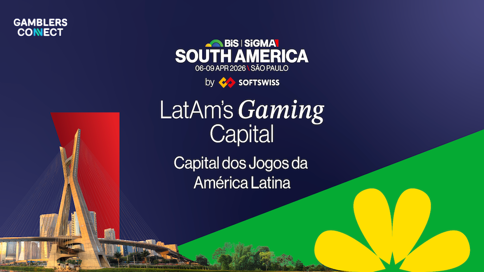 A promotional graphic for BiS SiGMA South America 2026 highlighting the "Capital dos Jogos da América Latina".