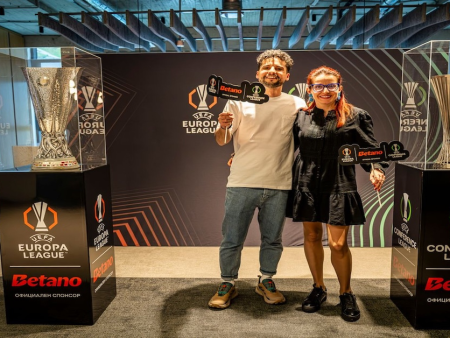 UEFA Legend Nemanja Vidić and Betano Bring Europa League Trophy to Fans in Sofia