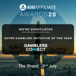 Gamblers Connect Nominated for iGBA Safer Gambling Initiative of the Year for Third Consecutive Year