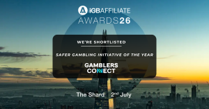 Gamblers Connect Nominated for iGBA Safer Gambling Initiative of the Year for Third Consecutive Year