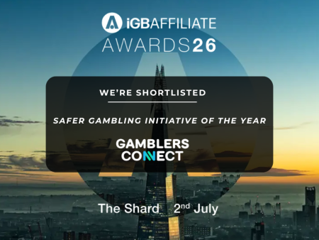 Gamblers Connect Nominated for iGBA Safer Gambling Initiative of the Year for Third Consecutive Year