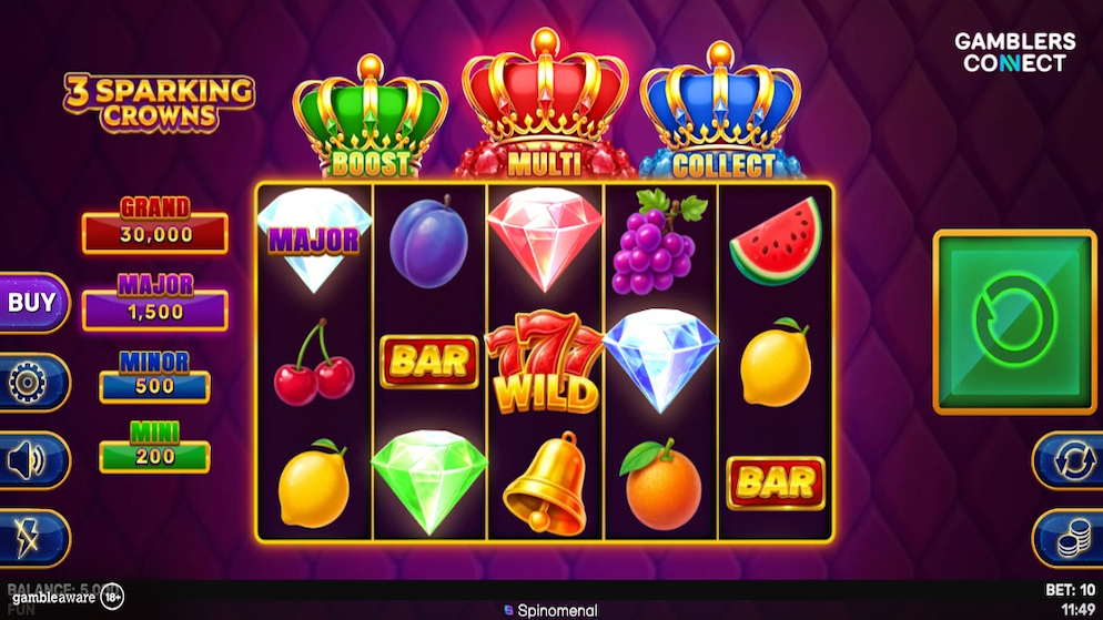 Leading iGaming content provider Spinomenal has officially released its latest titles addition, 3 Sparking Crowns. 
