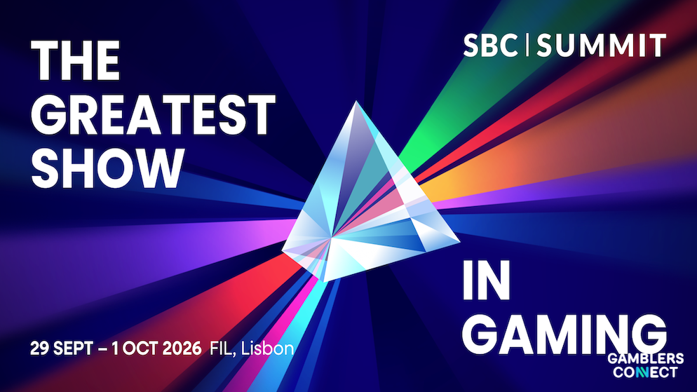 The commercial banner for the SBC Summit event in Lisbon, displaying the date line 29 SEPT - 1 OCT 2026 FIL, Lisbon on a high-end corporate backdrop.