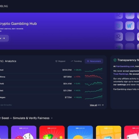 FairGambling Launches Crypto Casino Review and Analytics Platform With Provably Fair Tools and Extra Rewards