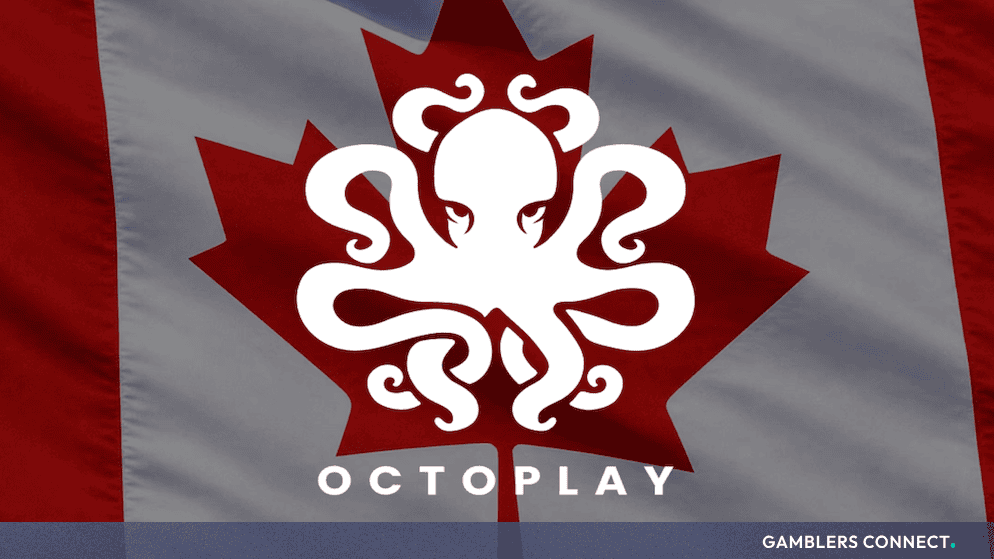 Branding asset highlighting Octoplay's proprietary software entry into Canada's newly regulated provincial iGaming markets.