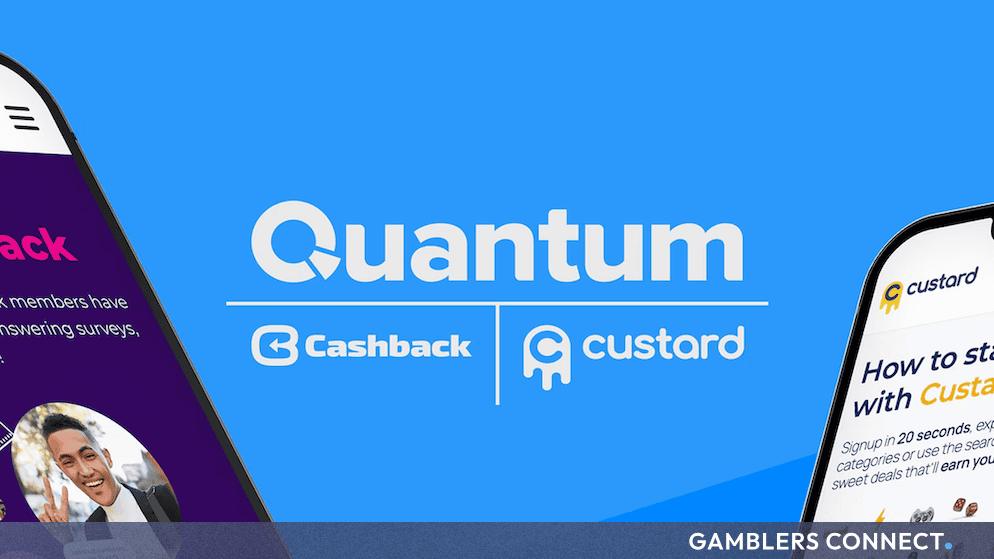 Quantum Finalizes Acquisition of Cashback and Custard Platforms from Submission Technology 1 Mobile app interface mockups showcasing the layout of the newly acquired Custard and Cashback consumer platforms.