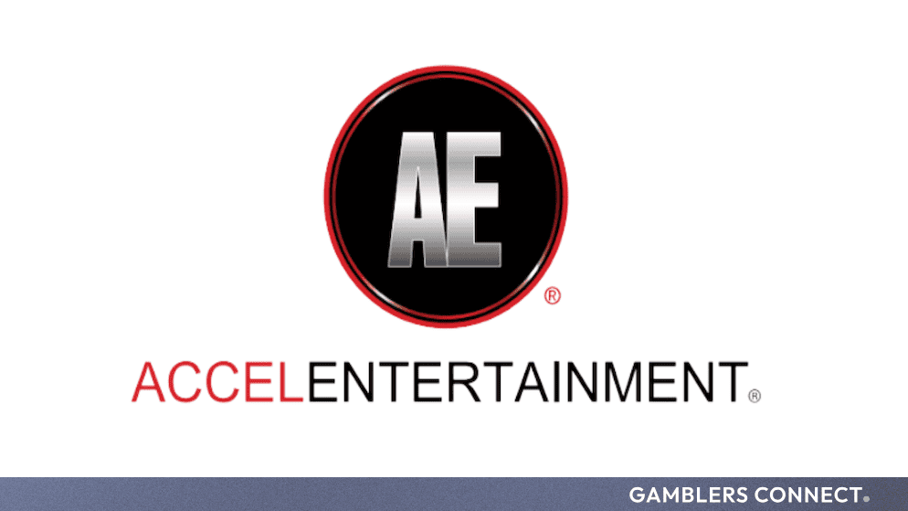 Accel Entertainment logo graphic representing distributed gaming operations in Nevada.