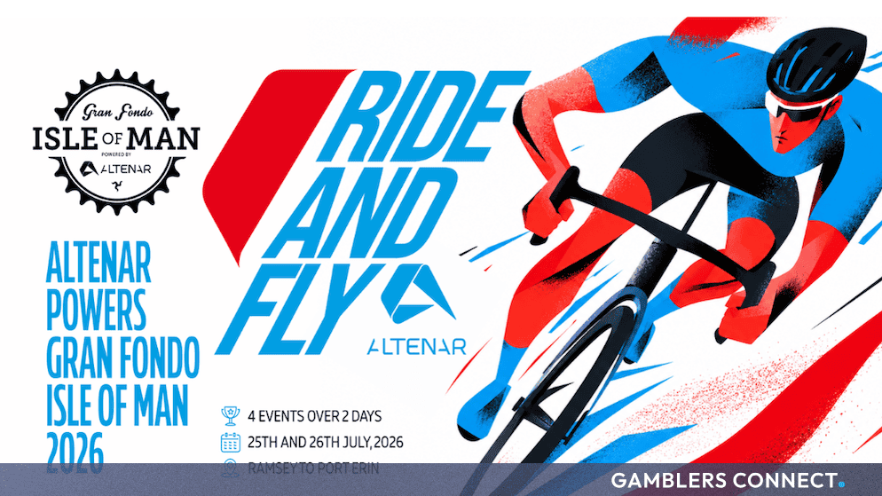 Altenar Becomes Title Sponsor for Gran Fondo Isle of Man 2026 1 Promotional header graphic for the Gran Fondo Isle of Man 2026 powered by Altenar.