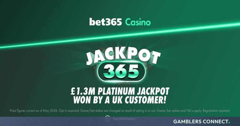 bet365 Casino Player Secures £1.3M Payout on 10p Jackpot365 Progressive Side Bet