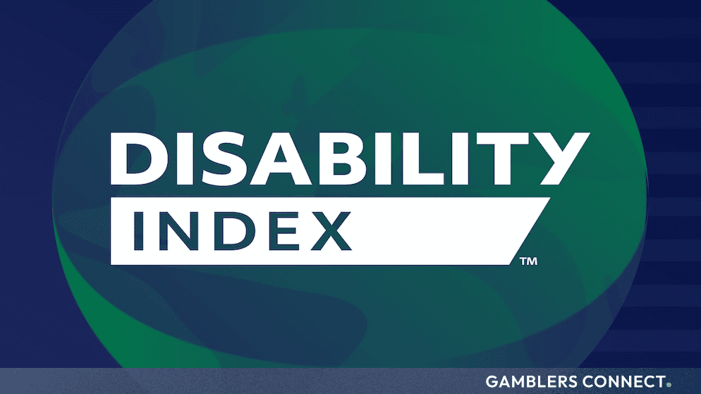 Official header graphic for the 2026 Disability Index featuring white text against a dark blue and green background.