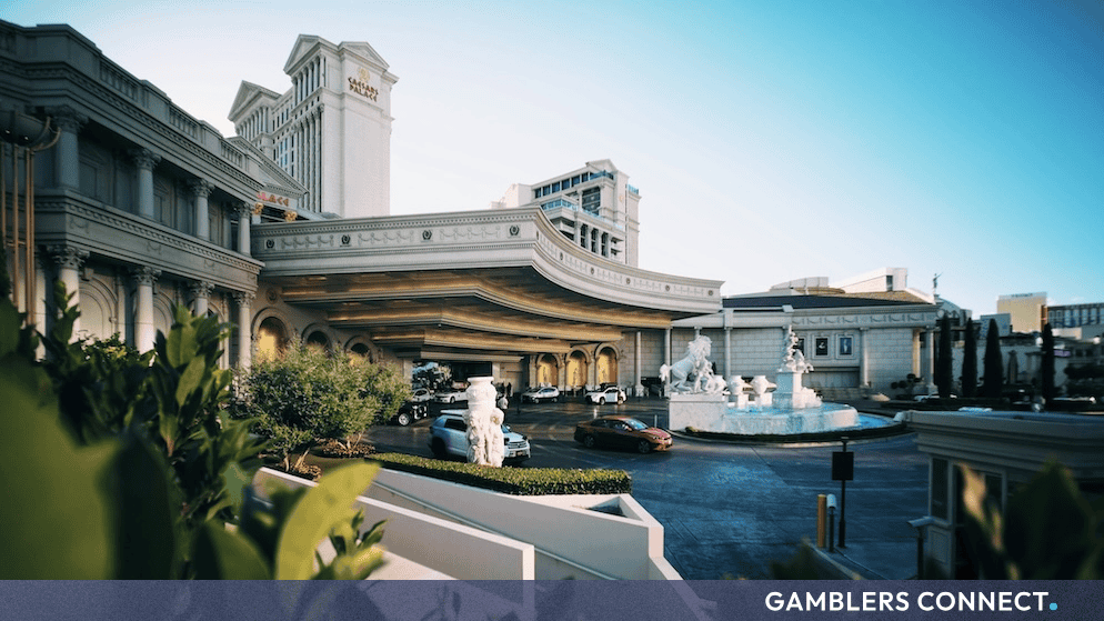 Exterior view of Caesars Palace in Las Vegas during daytime, representing Caesars Entertainment properties.