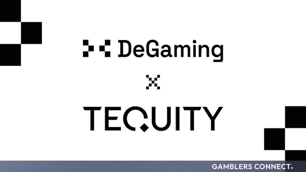 Official partnership announcement graphic representing the technology collaboration between DeGaming and Teequity.